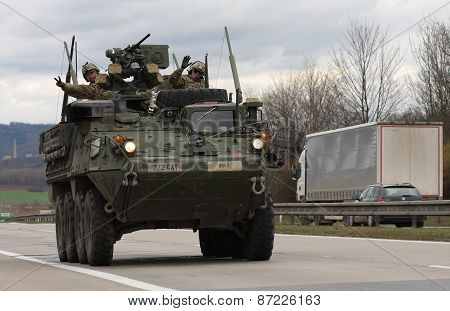 Dragoon Ride - US Army Convoy Drives Through Czech Republic
