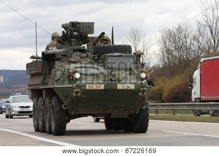 Dragoon Ride - US Army Convoy Drives Through Czech Republic