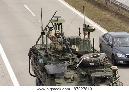 Dragoon Ride - US Army Convoy Drives Through Czech Republic