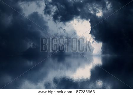 Dramatic dark clouds