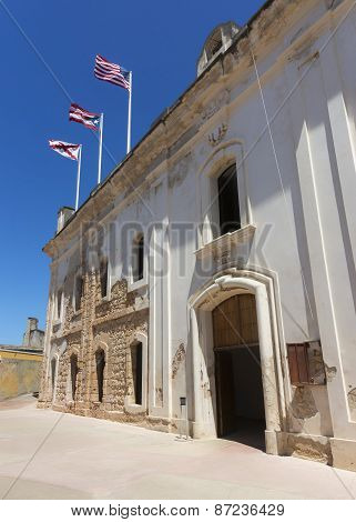 Facade Of The Palace At Castillo San Christobal.