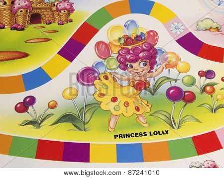Candy Land Game Board.