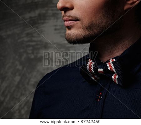 Sharp dressed fashionist wearing bow tie