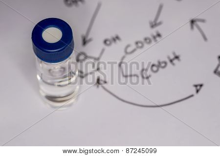 Sample Vial On The Paper