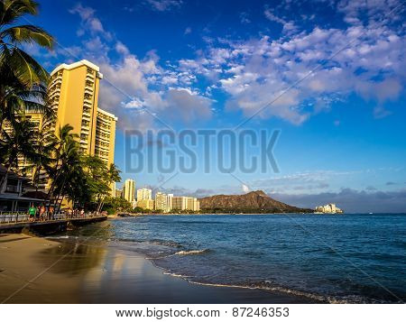 Waikiki beach sunset
