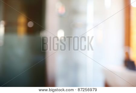 Bathroom with whirlpool, blurred texture background