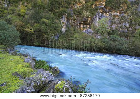 River in Caucasus mountains, Abkhazia, Georgia
