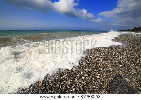 Black sea coast, Tsandripsh, Abkhazia, Georgia