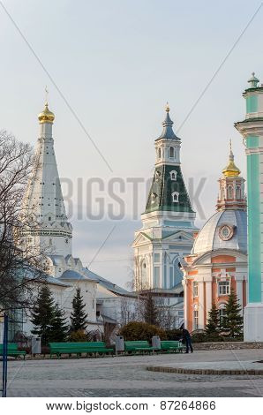 Sergiev Posad, Russia - March 28, 2015. The great Trinity monastery in Sergiyev Posad near Moscow. G