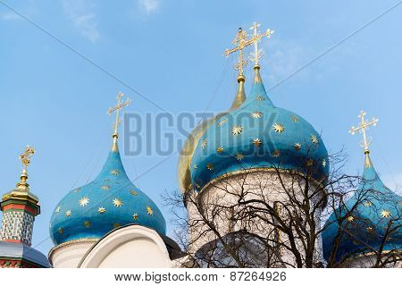 The Great Trinity Monastery In Sergiyev Posad Near Moscow. Golden Ring Of Russia