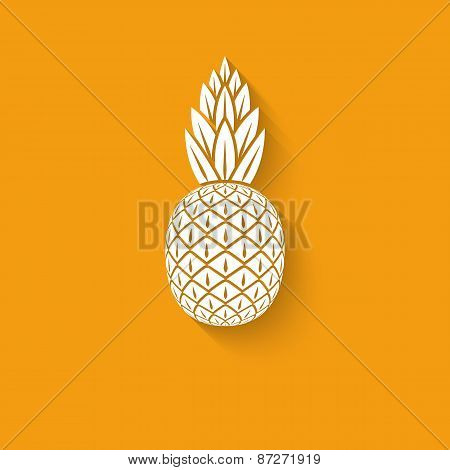 pineapple tropical fruit symbol