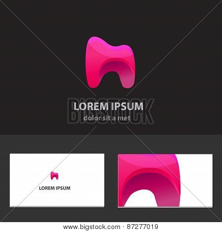 Abstract logo design, letter N.