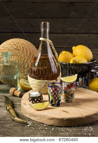 Tequila With A Lemon And Salt
