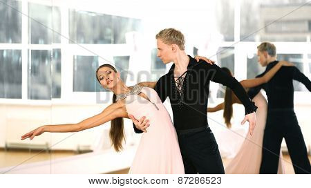 Ballroom dance in motion