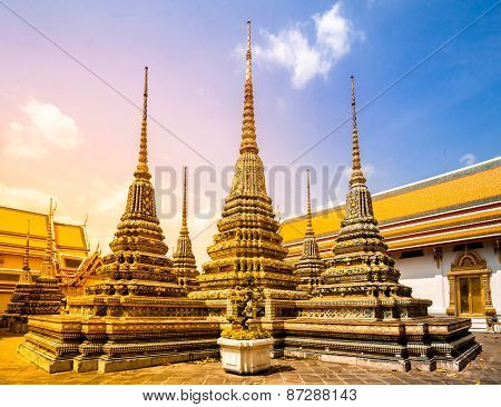 Wat Phra Chetupon Vimolmangklararm (Wat Pho) temple in Thailand.