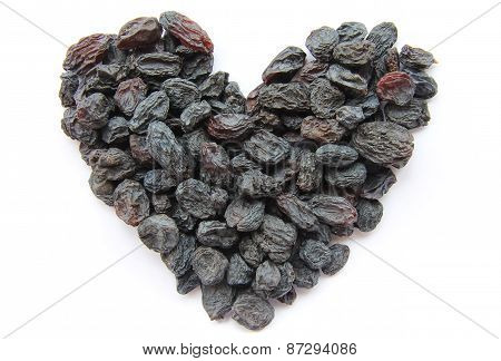 Raisins - Dried Fruits In The Form Of Heart