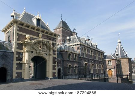 Dutch Parlaiment Called Binnenhof And Tower Of Prime Minister