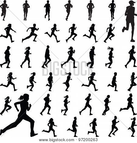 Runner Silhouette Vector
