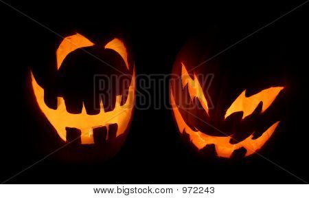 Two Jack-O-Lanterns