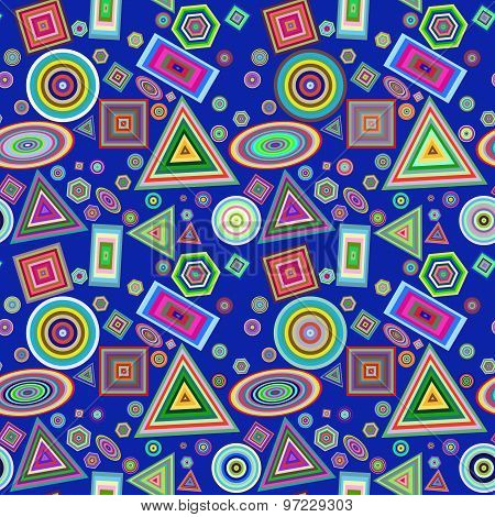 Colorful seamless figures pattern.