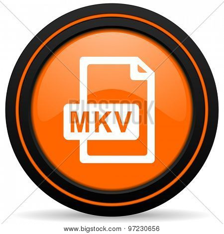 mkv file orange icon  