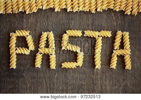 Pasta on background
