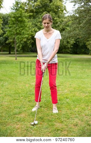 young golfer