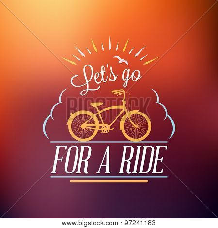 Vintage Hipster Summer Holidays Label Or Badge. Vector Design Element On Coloful Summer Background