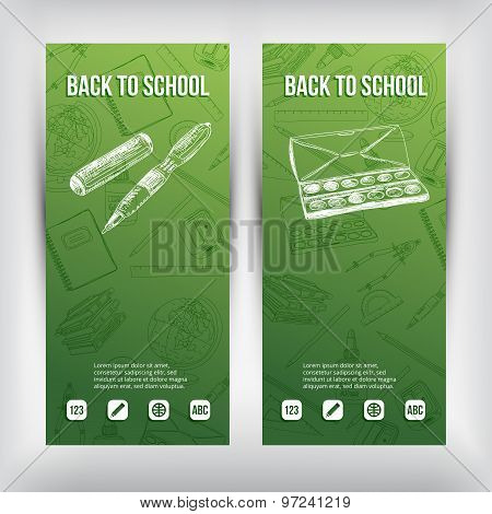 Hand drawn Illustration. Back to School.