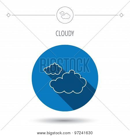 Cloudy icon. Overcast weather sign.