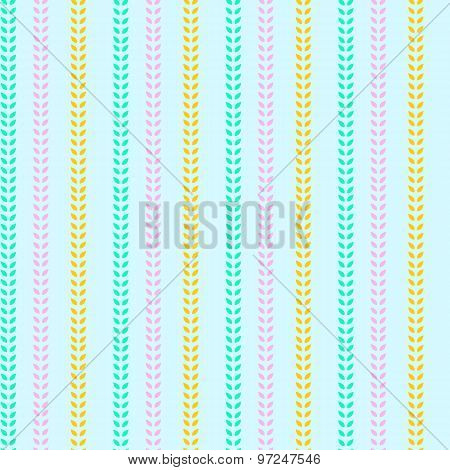 Painted wheat seamless pattern