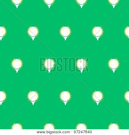 Golf ball with wheat seamless pattern