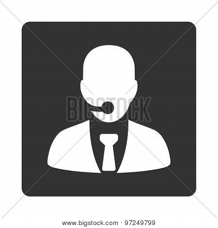 Call center operator icon