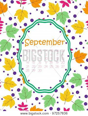 Calendar for September