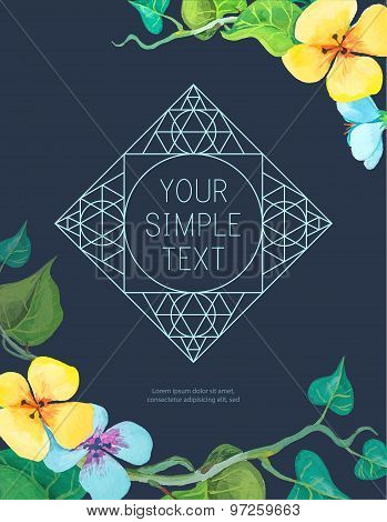 Vector ornamental logo design templates in outline style - abstract monograms and emblems. Vector wa