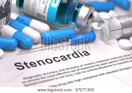 Stenocardia Diagnosis. Medical Concept.