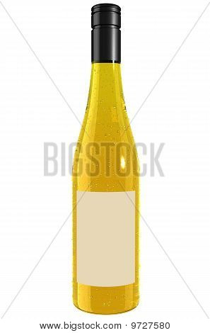 Fles wijn - geel