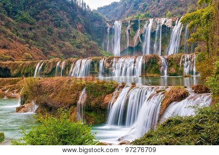 Jiulong waterfall in Luoping, Yunnan, China