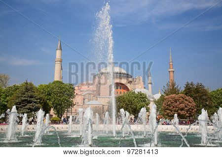 Haghia (Aya) Sophia - famous church and mosque in Istanbul