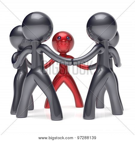 Partnership Team Leader Stylized Man Leadership Character