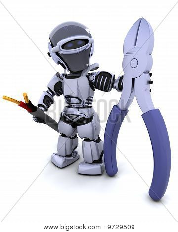 Robot med bidetang og kabel