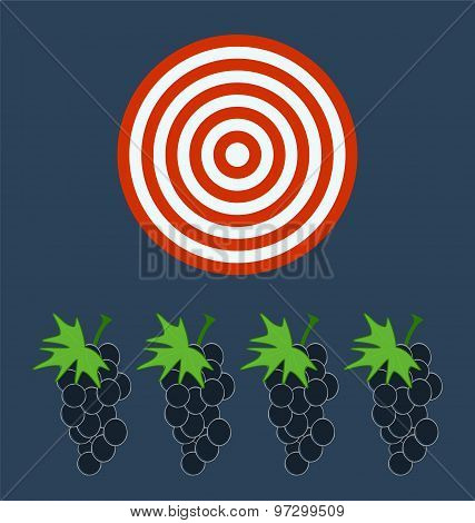 Bunch Of Grapes, Target Business Concept.
