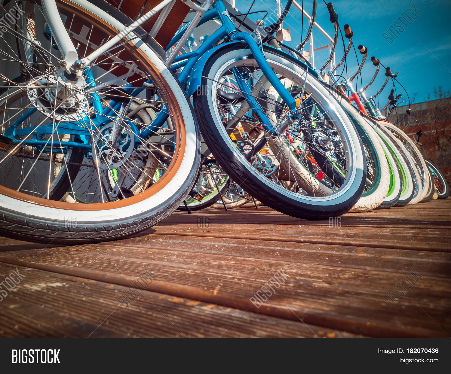 Many Bikes Row On Image & Photo (Free Trial) Bigstock