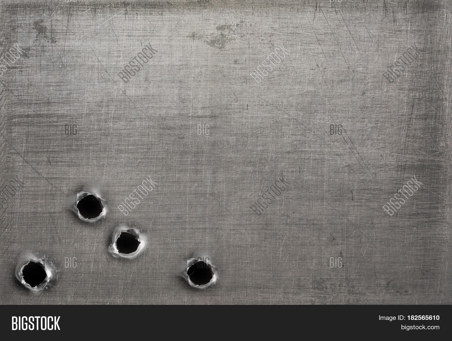Metal Bullet Holes 3d Image & Photo (Free Trial) | Bigstock