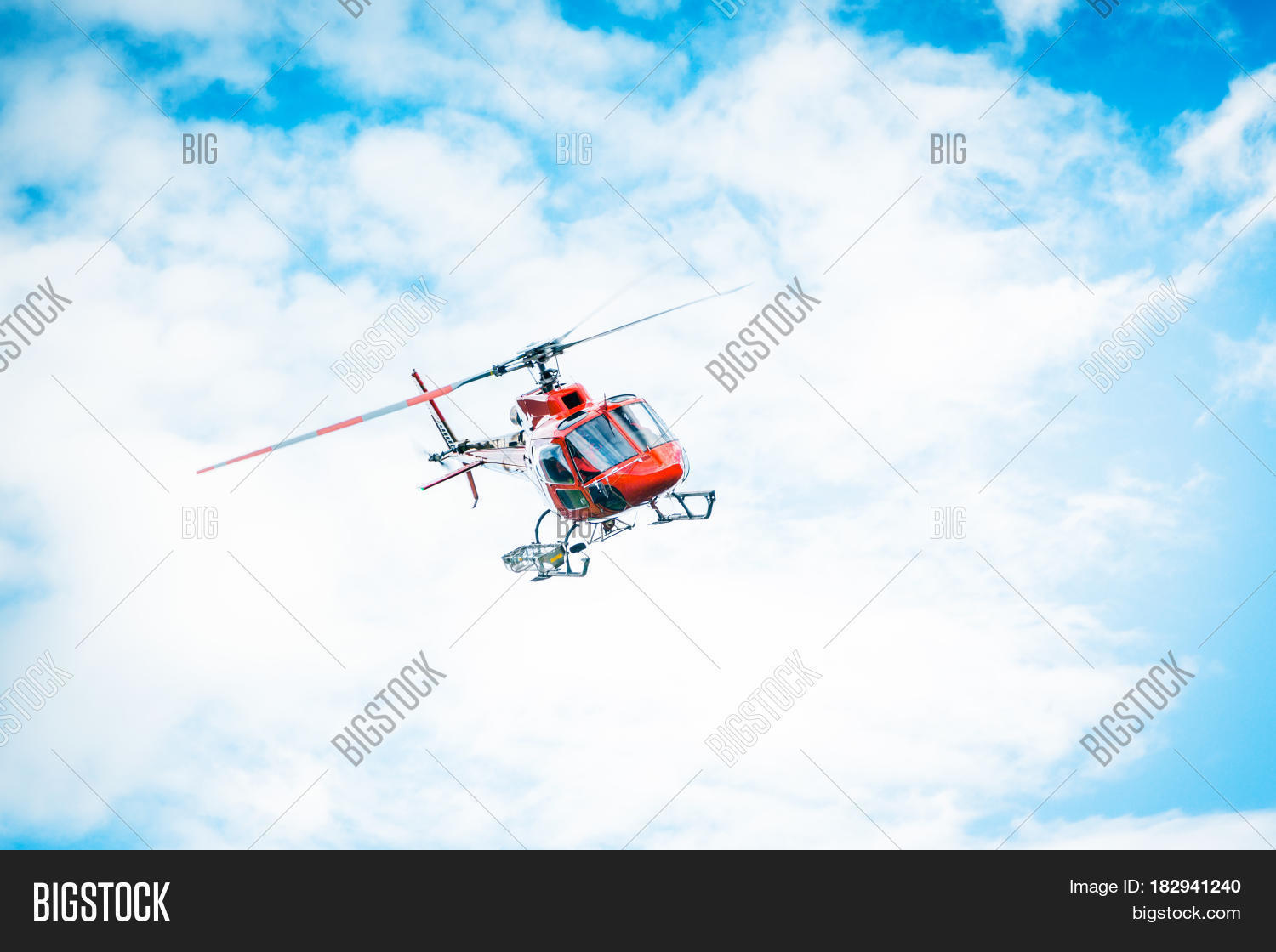 Red Helicopter Front Image & Photo (Free Trial) Bigstock