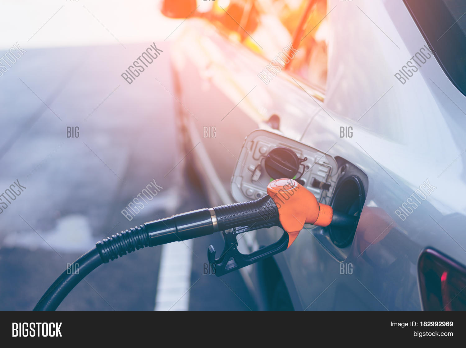 Gas Nozzle Pumping Gas Image & Photo (Free Trial) Bigstock