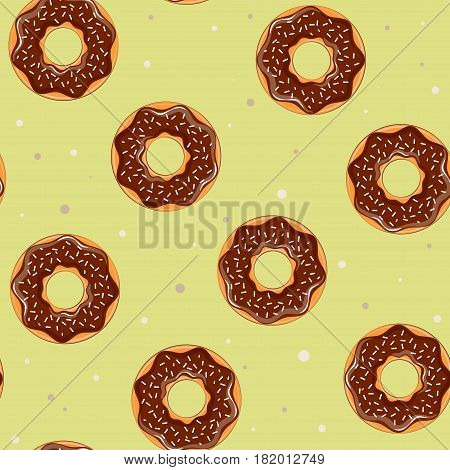 Seamless background with donuts. A simple pattern. Vector illustration.
