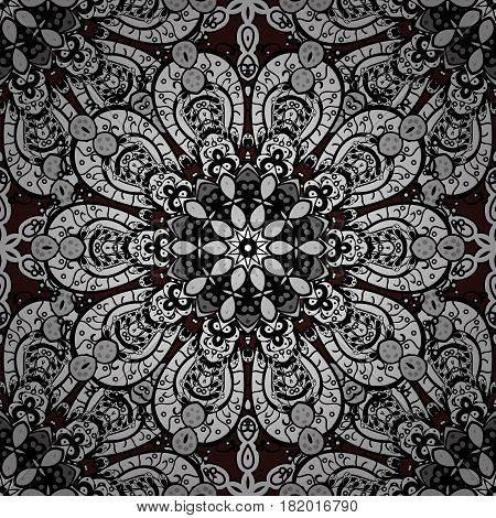 Paisleys Elegant Floral Vector Seamless Pattern Background Sketch Illustration With Vintage Stylish 