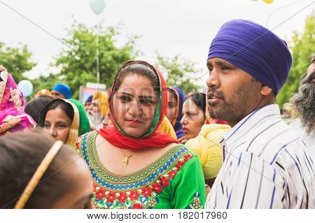 Sikhs Taking Part In The Vaisakhi Parade