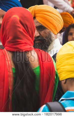 Sikhs Taking Part In The Vaisakhi Parade
